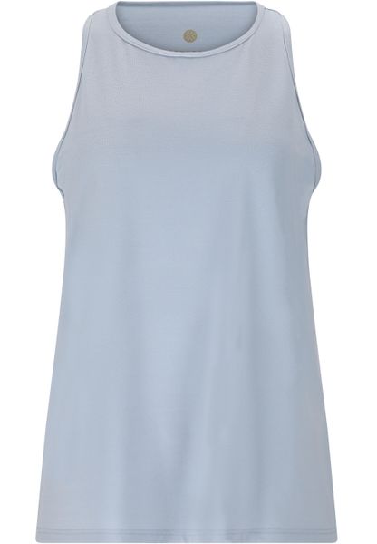 Damski tank top Athlecia Mota. Brązowe topy sportowe damskie Endurance, bez wzorów, z elastanu, bez ramiączek. Za 132.50 zł.