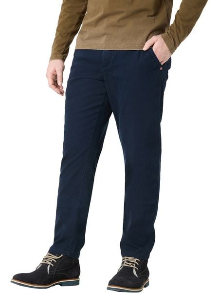 Timezone Spodnie w kolorze granatowym rozmiar: W32/L34. Niebieskie spodnie materiałowe męskie Timezone, bez wzorów, z materiału. Za 161.73 zł.