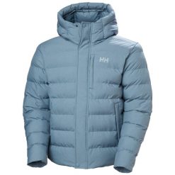 Ocieplana kurtka z kapturem Helly Hansen Alby. Niebieskie kurtki męskie Helly Hansen, bez wzorów, z puchu, sportowe, z kapturem. W wyprzedaży za 1,008.60 zł.