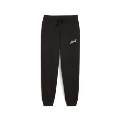 Damskie spodnie ESS+ Script PUMA Black Gold Foil. Czarne spodnie dresowe damskie Puma, xs, z dzianiny, na fitness i siłownię. Za 247.00 zł.