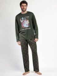 Star Wars Piżama "Star Wars" w kolorze ciemnozielonym rozmiar: L. Zielone piżamy męskie Star Wars, l, bez wzorów, z bawełny, bez ramiączek. Za 165.99 zł.