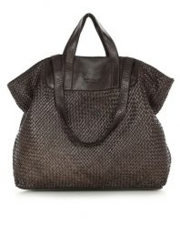 Torba damska pleciona shopper & shoulder leather bag - MARCO MAZZINI brąz caffe. Shopper bag damskie bez wzorów, ze skóry, duże, bez dodatków. Za 649.00 zł.