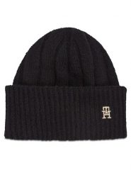 Tommy Hilfiger Czapka Th Timeless Beanie AW0AW15307 Czarny. Czarne czapki zimowe damskie Tommy Hilfiger, z syntetyku. Za 369.99 zł.