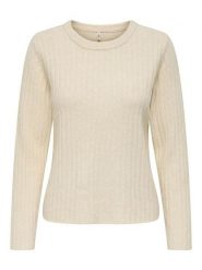 ONLY Sweter w kolorze beżowym rozmiar: L. Brązowe swetry klasyczne damskie Only, l, ze splotem, bez kołnierzyka. Za 135.49 zł.