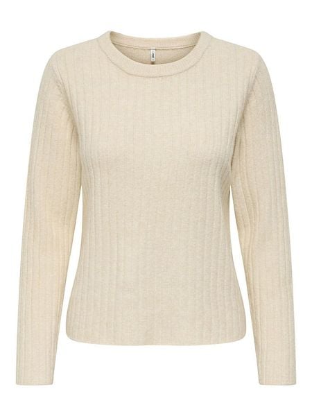 ONLY Sweter w kolorze beżowym rozmiar: L. Brązowe swetry klasyczne damskie Only, l, ze splotem, bez kołnierzyka. Za 135.49 zł.