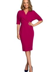 Stylove Sukienka w kolorze różowym rozmiar: L. Różowe sukienki damskie Stylove, l, bez wzorów, bez kołnierzyka, bez ramiączek, midi. Za 210.32 zł.