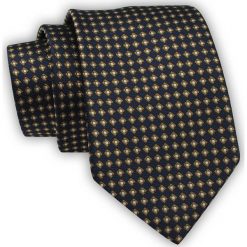 Krawat Alties (7 cm) - Granatowy w Drobne Wzory. Niebieskie krawaty i muchy męskie Alties, bez wzorów, z tkaniny, eleganckie. Za 49.00 zł.