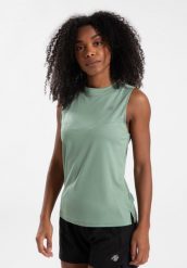 Mokena Top bez rękawów - Zielony. Zielone topy sportowe damskie GORILLA WEAR, xs, bez wzorów, z poliesteru, bez ramiączek. Za 178.00 zł.