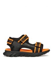 Geox Sandały J Sandal Airadyum Bo J45F1B 014ME C0038 M Czarny. Czarne sandały chłopięce Geox, z materiału, bez zapięcia. Za 229.99 zł.