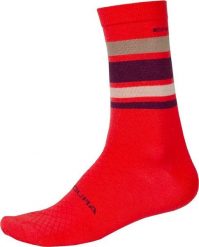 Skarpetki w paski Endura BaaBaa Merino. Czerwone skarpetki damskie ENDURA, bez wzorów, z wełny. Za 219.99 zł.