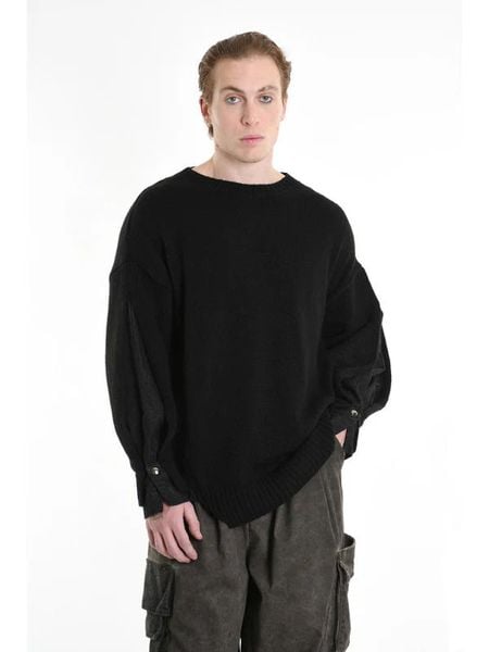 La Haine Inside Us Sweter | 3K M1111 | Mężczyzna | Czarny. Czarne swetry męskie La Haine Inside Us, m, bez wzorów, z jeansu, bez kołnierzyka. W wyprzedaży za 699.00 zł.