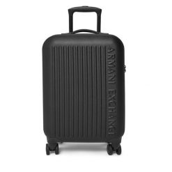 Walizka kabinowa Armani Exchange. Czarne walizki Armani Exchange, bez wzorów. Za 709.99 zł.