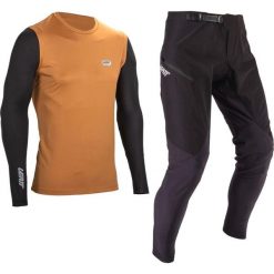 Komplet rowerowy (koszulka+spodnie) LEATT Ride Kit MTB 1.0. Brązowe spodnie materiałowe męskie LEATT, bez wzorów, sportowe. Za 449.00 zł.