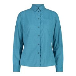 Koszula damska turystyczne CMP 34S6306. Niebieskie koszule damskie CMP, s, bez wzorów, sportowe, bez kołnierzyka, bez ramiączek. Za 288.40 zł.