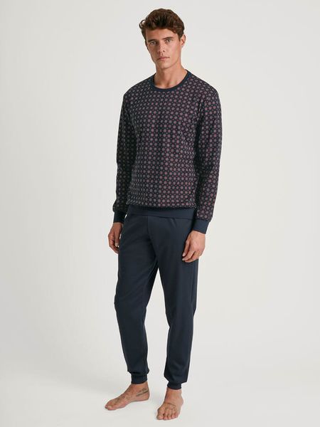 Calida Piżama w kolorze granatowo-czerwonym rozmiar: M. Czerwone piżamy męskie Calida, m, bez wzorów, z bawełny, bez ramiączek. Za 300.92 zł.