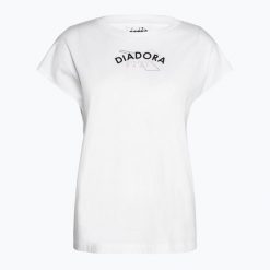 Koszulka damska Diadora Athletic Dept. Białe topy sportowe damskie Diadora, na lato, m, bez wzorów, z bawełny, bez ramiączek. Za 99.99 zł.