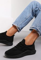 Czarne Buty Sportowe Bemostom. Czarne buty sportowe na co dzień damskie Renee, bez wzorów, z jeansu, na fitness i siłownię. Za 39.99 zł.