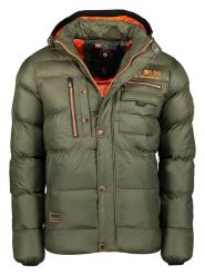 Geographical Norway Kurtka zimowa "Citernier" w kolorze khaki rozmiar: S. Brązowe kurtki męskie Geographical Norway, na zimę, s, bez wzorów, bez kaptura. Za 197.63 zł.