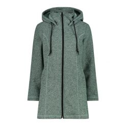 Parka z kapturem z futrzanym wykończeniem z technicznego polarowego materiału dl. Czarne parki damskie CMP, bez wzorów, z futra. Za 390.25 zł.