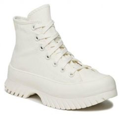 Buty do chodzenia damskie Converse A03557C. Białe buty sportowe na co dzień damskie Converse, bez wzorów, z materiału, trekkingowe. W wyprzedaży za 439.95 zł.
