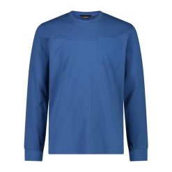 Męska koszulka CMP 34F0627. Niebieskie koszulki męskie z długim rękawem CMP, m, z bawełny. Za 226.00 zł.