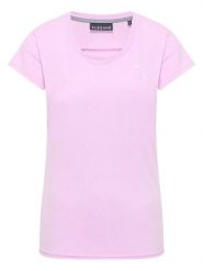 ELBSAND Koszulka "Rea" w kolorze jasnoróżowym rozmiar: XS. Różowe bluzki damskie ELBSAND, xs, bez wzorów, bez kołnierzyka, bez ramiączek. Za 73.99 zł.