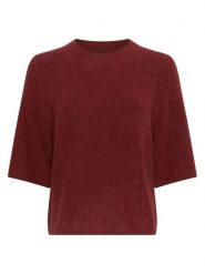 MOSS COPENHAGEN Sweter "Milania" w kolorze bordowym rozmiar: L/XL. Czerwone swetry klasyczne damskie MOSS COPENHAGEN, l, z poliamidu, bez kołnierzyka. Za 239.86 zł.