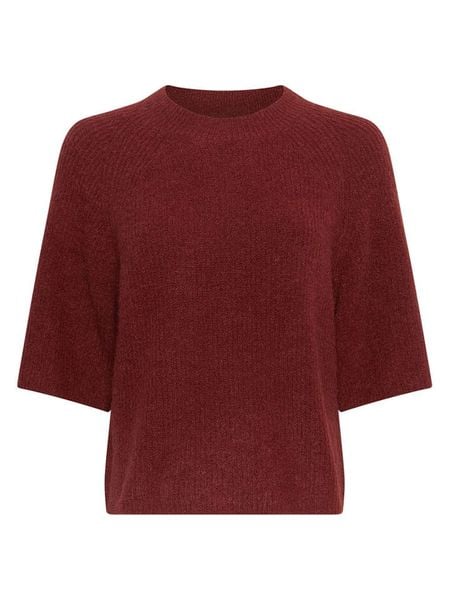 MOSS COPENHAGEN Sweter "Milania" w kolorze bordowym rozmiar: L/XL. Czerwone swetry klasyczne damskie MOSS COPENHAGEN, l, z poliamidu, bez kołnierzyka. Za 239.86 zł.