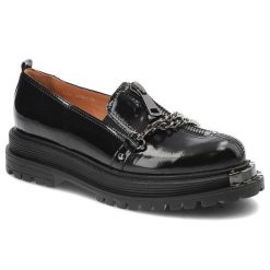 Czarne Półbuty Simen Modne Skórzane Buty Damskie. Czarne półbuty damskie Simen, z aplikacjami, ze skóry, biznesowe, bez obcasa, na płaskiej podeszwie. Za 289.00 zł.