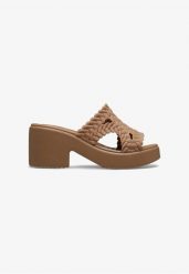 Klapki Dla Dorosłych Crocs Brooklyn Woven Slide. Brązowe klapki i japonki męskie Crocs, z materiału. Za 229.99 zł.