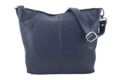Listonoszka skórzana BARBERINI'S granatowa 12-4. Brązowe shopper bag damskie Barberinis, bez wzorów, ze skóry, duże, bez dodatków. Za 199.99 zł.