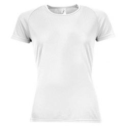 Koszulka Damska Sportowa Raglanowa. Niebieskie bluzki sportowe damskie SOL'S, xs, bez wzorów, bez ramiączek. Za 45.99 zł.