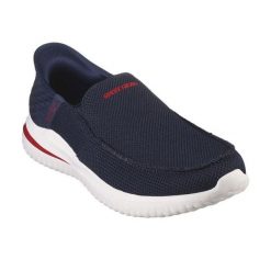 Buty SKECHERS SLIP-INS: DELSON 3.0 Niebieski. Niebieskie trampki i tenisówki damskie Skechers, bez wzorów. Za 330.99 zł.