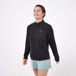 Koszulka tenisowa długi rękaw damska Artengo Thermic. Czarne t-shirty damskie KUIKMA, l, bez wzorów, z elastanu, bez kołnierzyka. Za 89.99 zł.
