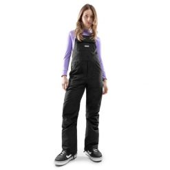 Spodnie snowboardowe z szelkami damskie Broad Peak-W. Czarne spodnie materiałowe damskie SIROKO, bez wzorów, sportowe. Za 637.00 zł.
