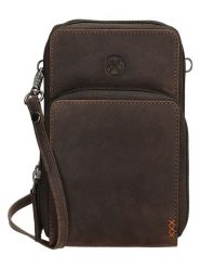 HIDE & STITCHES Skórzana torebka w kolorze brązowym na telefon - 11 x 20 x 13 cm rozmiar: onesize. Brązowe torebki klasyczne damskie HIDE & STITCHES, bez wzorów, z materiału, bez dodatków. Za 113.99 zł.