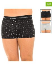 CALVIN KLEIN UNDERWEAR Bokserki (3 pary) w kolorze jasnoszaro-czarnym rozmiar: M. Czarne bokserki męskie Calvin Klein Underwear, bez wzorów. Za 118.56 zł.