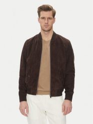 Serge Pariente Kurtka skórzana M888 Brązowy Regular Fit. Brązowe kurtki męskie Serge Pariente, l, bez wzorów, ze skóry, bez kaptura. W wyprzedaży za 1,189.00 zł.