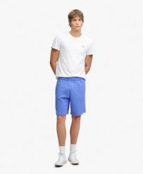 Superdry Essential Logo Jersey Szorty Chambray Blue. Niebieskie szorty damskie Superdry., bez wzorów, z bawełny, klasyczne. Za 236.60 zł.