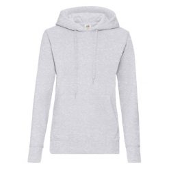 Klasyczna Bluza Z Kapturem Dla Pań I Panów. Szare bluzy z kapturem damskie Fruit of the Loom, xl. Za 98.99 zł.