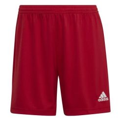 Spodenki damskie Addidas Entrada 22. Białe szorty damskie Adidas, bez wzorów, z materiału, eleganckie. Za 60.99 zł.