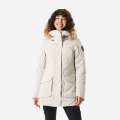 Parka turystyczna damska zimowa Quechua NH900 Warm -20°C wodoodporna. Brązowe parki damskie QUECHUA, na zimę, m, bez wzorów, z syntetyku. Za 499.99 zł.