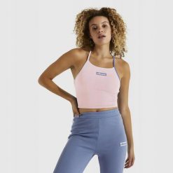 T-SHIRT DAMSKI KOSZULKA TOP CROP WIĄZANY ELLESSE. Bluzki sportowe damskie Ellesse, l, bez wzorów, z bawełny, bez ramiączek. Za 116.00 zł.
