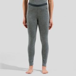 Legginsy termoaktywne damskie ODLO Merino 200 BL Bottom Long. Szare bielizna termoaktywna damska Odlo, s, bez wzorów, z materiału. Za 318.00 zł.