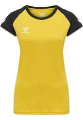Koszulka damska Hummel hmlhmlCORE volley stretch. Żółte t-shirty damskie HUMMEL, l, bez wzorów, z dżerseju, bez kołnierzyka. Za 184.50 zł.