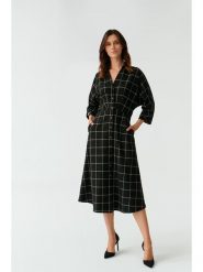 TATUUM Sukienka w kolorze czarnym rozmiar: 36. Czarne sukienki damskie Tatuum, bez wzorów, bez kołnierzyka, bez ramiączek, midi. Za 244.45 zł.