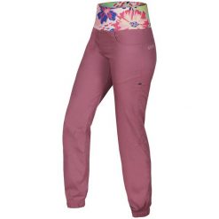 Spodnie damskie Ocun Sansa rose. Czerwone spodnie materiałowe damskie Ocun, bez wzorów, z bawełny. Za 230.99 zł.