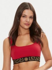 Versace Biustonosz top 1013323 1A10011 Czerwony. Czerwone biustonosze Versace, bez wzorów, z bawełny, bez kołnierzyka. Za 229.99 zł.