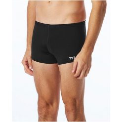 Bokserki kąpielowe męskie TYR Male square leg. Czarne kąpielówki męskie TYR, m, bez wzorów, do pływania. Za 199.99 zł.
