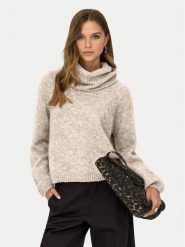 ONLY Golf Gila 15358571 Biały Regular Fit. Białe golfy damskie Only, m, bez wzorów, z syntetyku, bez ramiączek. Za 169.99 zł.